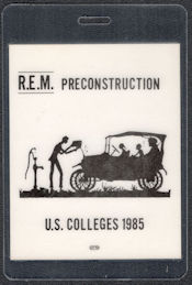 ##MUSICBP1023 - 1985 R.E.M. Laminated OTTO All Areas Access Backstage Pass from the Preconstruction U.S. Colleges Tour