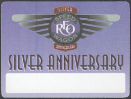 ##MUSICBP1926  - 1996 REO Speedwagon Silver Anniversary OTTO Commemorative Backstage Pass