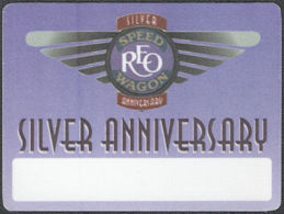 ##MUSICBP1926  - 1996 REO Speedwagon Silver Anniversary OTTO Commemorative Backstage Pass