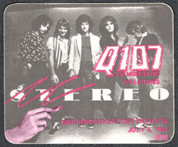 ##MUSICBP1062  - 1981 REO Speedwagon Radio Promo OTTO Cloth Backstage Pass Merriweather Post Pavilion