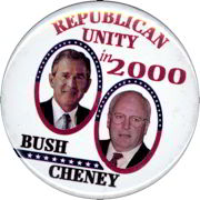 #PL175 -  Bush Cheney Republican Unity Jugate Pinback