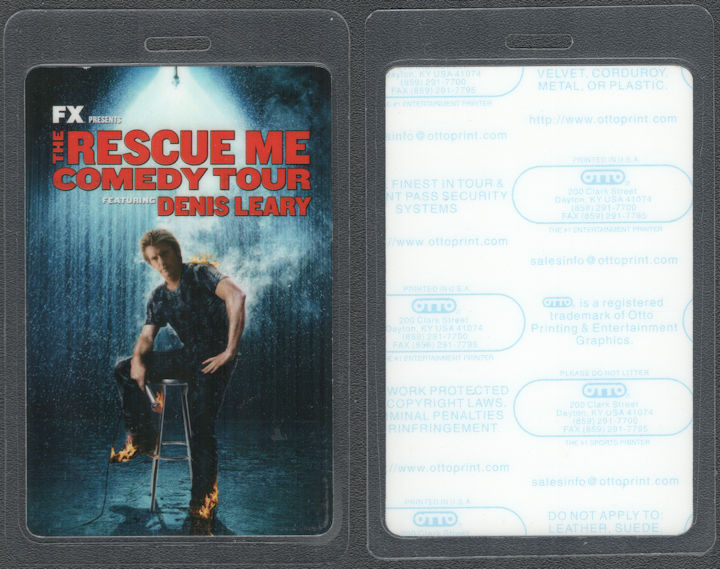 ##MUSICBP2139 - Denis Leary OTTO Laminated Backstage Pass from the 2009 Rescue Me Comedy Tour