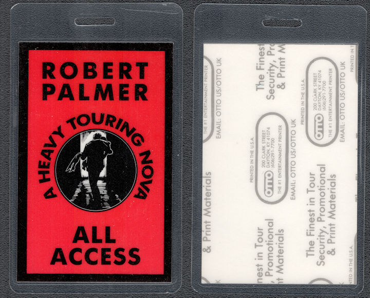 ##MUSICBP1035 - Robert Palmer Laminated All Access Backstage Pass from 1988 Heavy Touring Nova