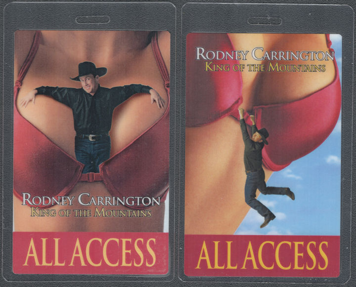 ##MUSICBP2092 - 2002 Rodney Carrington Risque OTTO Laminated Backstage Pass from the King of the Mountains Tour