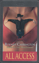 ##MUSICBP2092 - 2002 Rodney Carrington Risque OTTO Laminated Backstage Pass from the King of the Mountains Tour