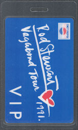 ##MUSICBP2013 - 1992 Rod Stewart Laminated Backstage Pass from the "Vagabond" Tour