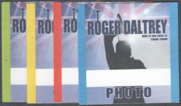 ##MUSICBP2031 - Set of 4 Different Roger Daltrey (The Who) OTTO Cloth Photo Passes from the 2009 Use it or Lose it Tour