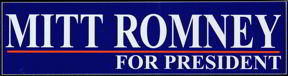 #PL127 - Mitt Romney for President Bumper Sticker