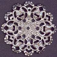 #BEADS0444 - Ornate Large Round Metal Finding - As low as 35¢