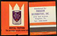 #TM067 - Full Book of  Royal Triton Motor Oil Matches