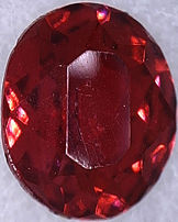 #BEADS0538 - 12mm Oval Ruby Glass Rhinestone - ...