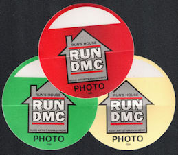##MUSICBP01049 - 3 Different Run-DMC Cloth Photo Passes from the 1988 Run's House Tour