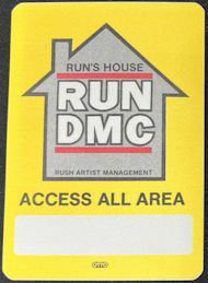 ##MUSICBP01709 - Run-DMC OTTO Cloth Access All Area Pass from the 1988 Run's House Tour