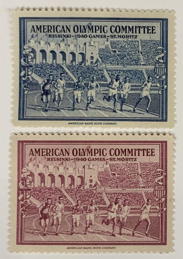 #UPaper017 - Group of 2 Different 1940 St Moritz Olympic Stamps