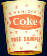 #CC065 - Drink/Enjoy Coca waxed Free Sample Cup
