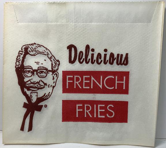 #CH138  - Group of 12 Colonel Sanders Kentucky Fried Chicken French Fry Bags