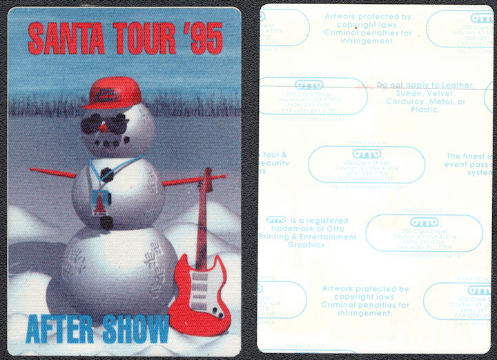 ##MUSICBP0188 - 1995 MEGAFORCE Records Santa Cloth OTTO Aftershow Pass