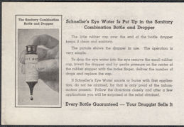 #ZZZ068 - Group of 12 Schneller's Eye Salve and Eye Water Brochures