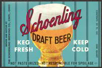 #ZLBE045 - Schoenling Draft Beer Label - Blue