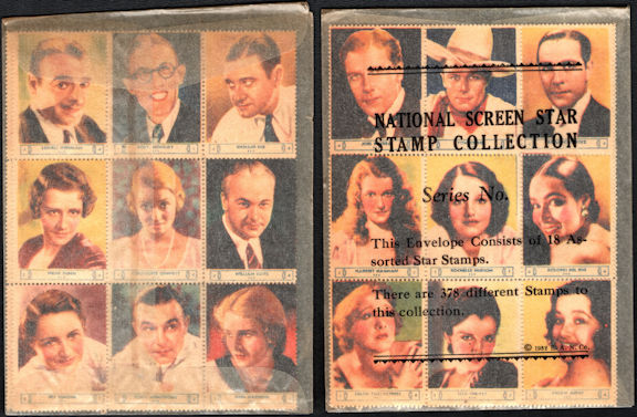 #CH185  - Full Pack of 1932 Screen Star Stamps Series 3