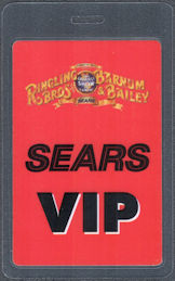 ##MUSICBP1662 - Ringling Bros and Barnum & Bailey Circus OTTO Laminated VIP Pass from the 1990s