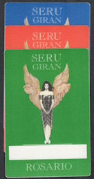 ##MUSICBP1047 - 3 Different Seru Giran Cloth Backstage Pass from the 1992 Rosario Tour