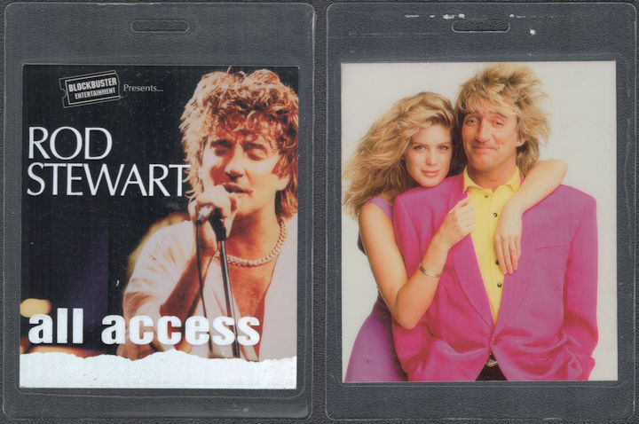##MUSICBP1917  - Rod Stewart Perri All Access Laminated Backstage Pass from the A Night to  Remember Tour