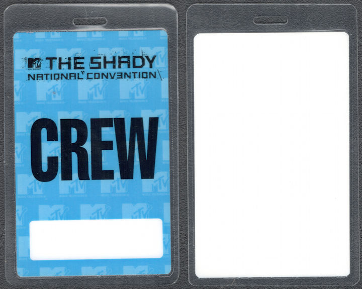 ##MUSICBP1400 -  The 2004 MTV Shady National Convention Laminated OTTO Crew Pass - Eminem, 50 Cent, Dr. Dre, Donald Trump