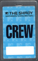 ##MUSICBP1400 -  The 2004 MTV Shady National Convention Laminated OTTO Crew Pass - Eminem, 50 Cent, Dr. Dre, Donald Trump