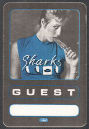 ##MUSICBP1259 -  Sharks OTTO Cloth Backstage Guest Pass from around 1973