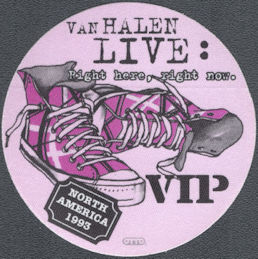 ##MUSICBP1751 - Van Halen OTTO Cloth VIP Pass from the 1993 Right Here, Right Now Tour