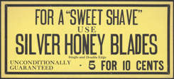 #SIGN082 - Silver Honey Razor Blades Cardboard Sign