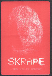 ##MUSICBP1061 - Skrape Cloth Backstage Pass from the 2001 New Killer America Tour