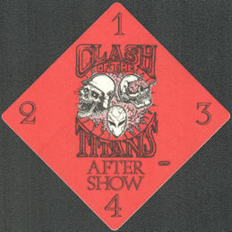 ##MUSICBP1810 - 1990 Clash of the Titans OTTO Cloth Backstage Pass - Megadeth, Slayer, Alice in Chains, Anthrax 