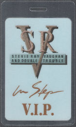 ##MUSICBP0486 - Stevie Ray Vaughan and Double Trouble Laminated OTTO VIP Pass from the 1989 In Step Tour