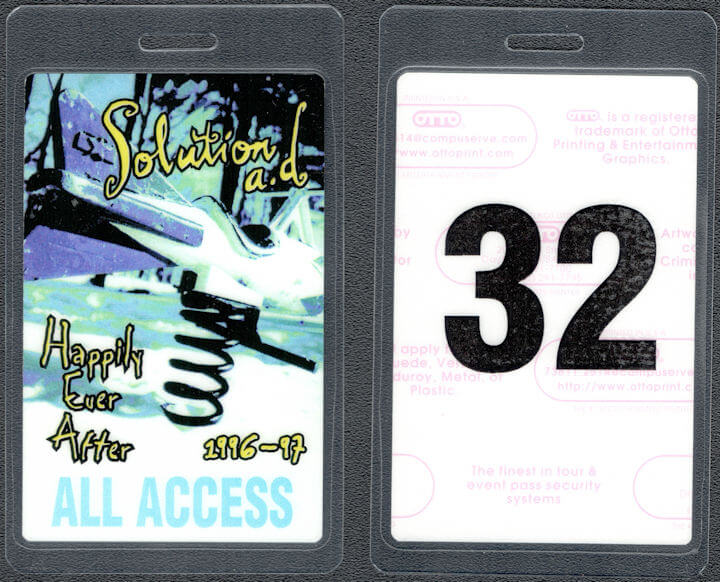 ##MUSICBP1686 - Solution A.D. OTTO Laminated All Access Pass from the 1996/97 Happily Ever After Tour