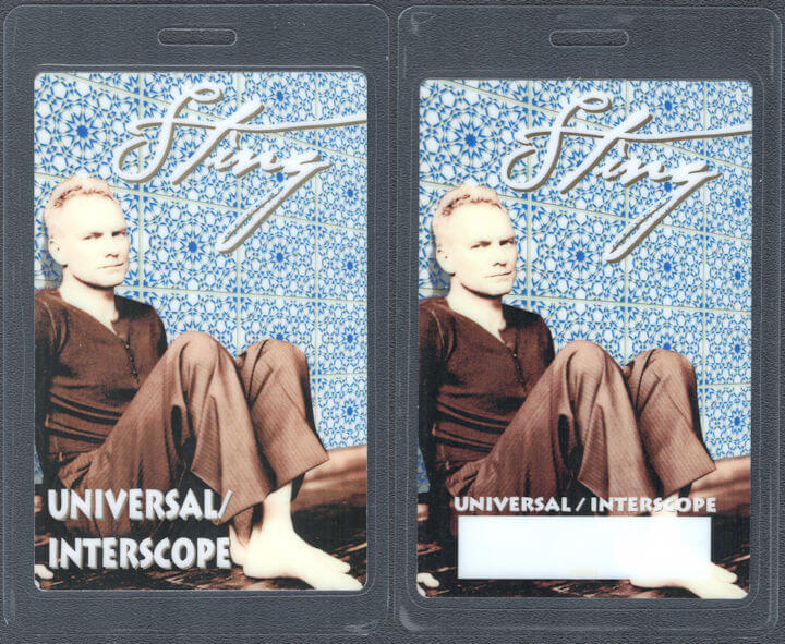 ##MUSICBP1744 - Sting OTTO Laminated Universal Pass from the 2004 Sacred Love Tour