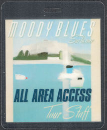 ##MUSICBP1326  - 1988 Moody Blues OTTO Laminated Staff Pass from the Sur la mer Tour