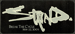 ##MUSICBQ0195 - Staind Promotional Sticker for Break the Cycle Album from May 22, 2001