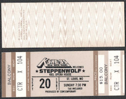 ##MUSICBPT0037 - 1987 Steppenwolf Ticket from t...