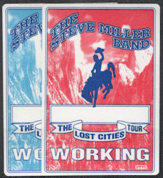 ##MUSICBP1054 - Pair of Steve Miller Band Cloth OTTO Backstage Pass for the 1992 Lost Cities Tour