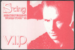 ##MUSICBP1423 - Sting Cloth OTTO VIP Pass for the 1996 Mercury Falling World Tour
