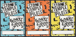 ##MUSICBP1068 - Group of 3 1993 Stone Temple Pilots/Butthole Surfers OTTO Cloth Backstage Passes from the Core Tour