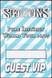 ##MUSICBP1690 - Scorpions OTTO Cloth Guest VIP Pass from the 1996/97 Pure Instinct Tour