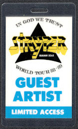 ##MUSICBP1071 - Stryper OTTO Laminated Backstage Pass from the 1988-89 In God We Trust World Tour