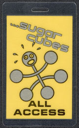 ##MUSICBP1214 -  Sugarcubes OTTO Laminated Backstage All Access Pass from the 1989 Life's Too Good Tour