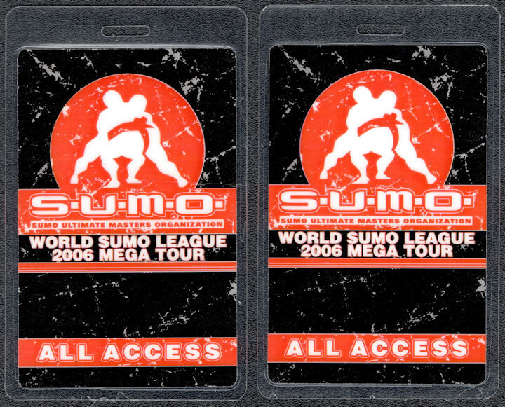 ##MUSICBP1109 - 2006 SUMO OTTO Laminated All Access Pass from the World Sumo League 2006 Mega Tour