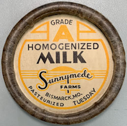 #DC282 - Sunnymede Farms Homogenized Milk Bottle Cap - Bismarck, MO