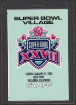 #MUSIC451 - 1993 Super Bowl XXVII Laminated Bac...