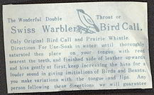 #TY256  - Swiss Warbler Bird Call in Illustrate...